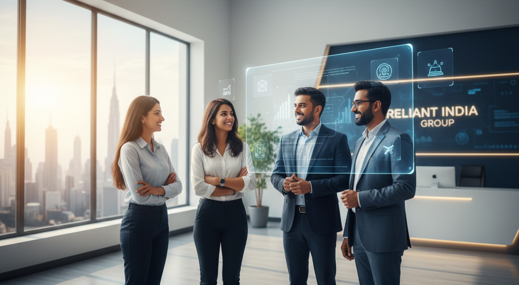 Collage representing staffing, education and travel